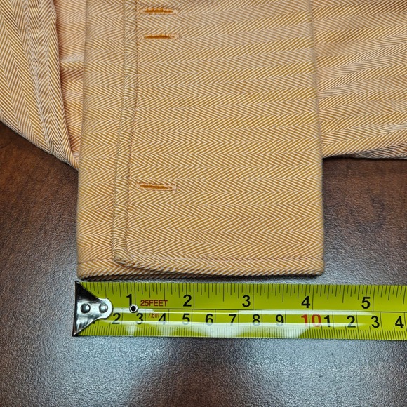 BACHRACH Men's Dress Shirt 16 32/33 Peach Orange Pinstripe Cotton Blend EUC - Picture 11 of 12